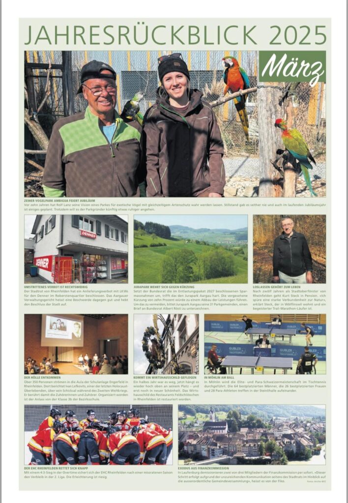 Artikel "Jahresrückblick 2025" in der NFZ vom 4.1.2026